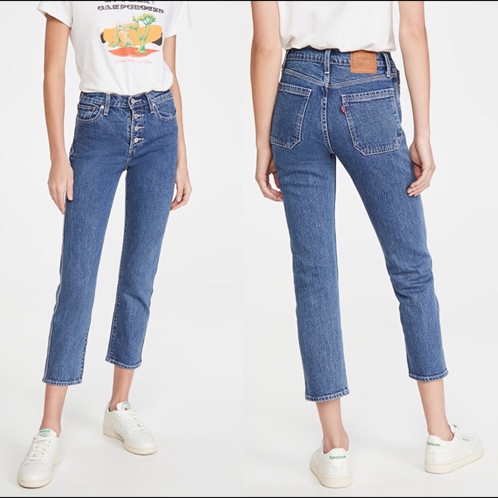 Levi’s Wedgie High Waist Crop Straight Leg Jeans (Middle Sister)